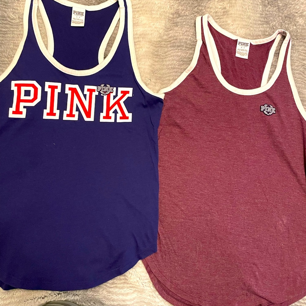 Victoria secret (pink) tank tops. Like new